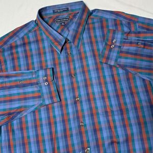 NWOT Paul Fredrick Button Up Classic Fit Shirt Long Staple Cotton Men's Size 3XL